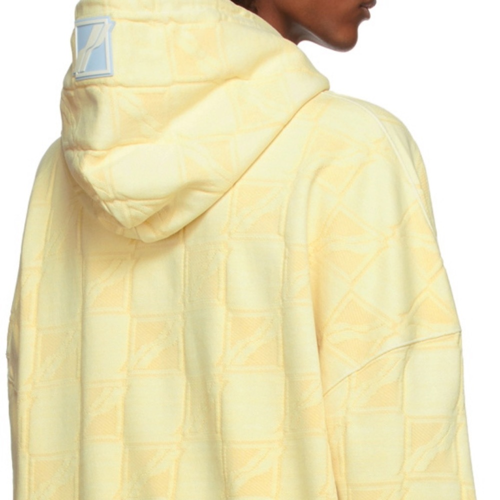 Yellow Hooded French Terry Hoodie